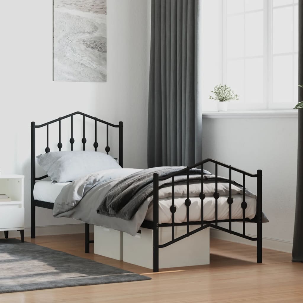 Metal Bed Frame Without Mattress 90X200Cm