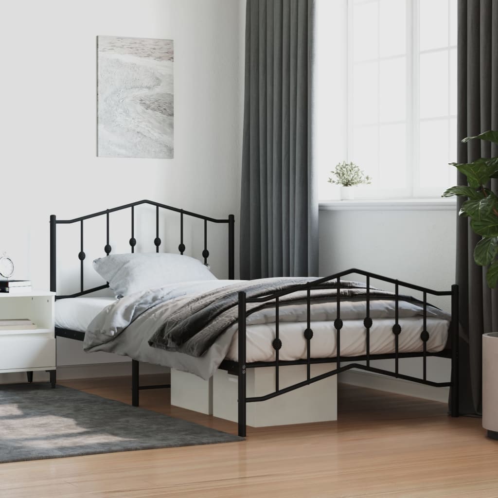 Metal Bed Frame Without Mattress 90X200Cm