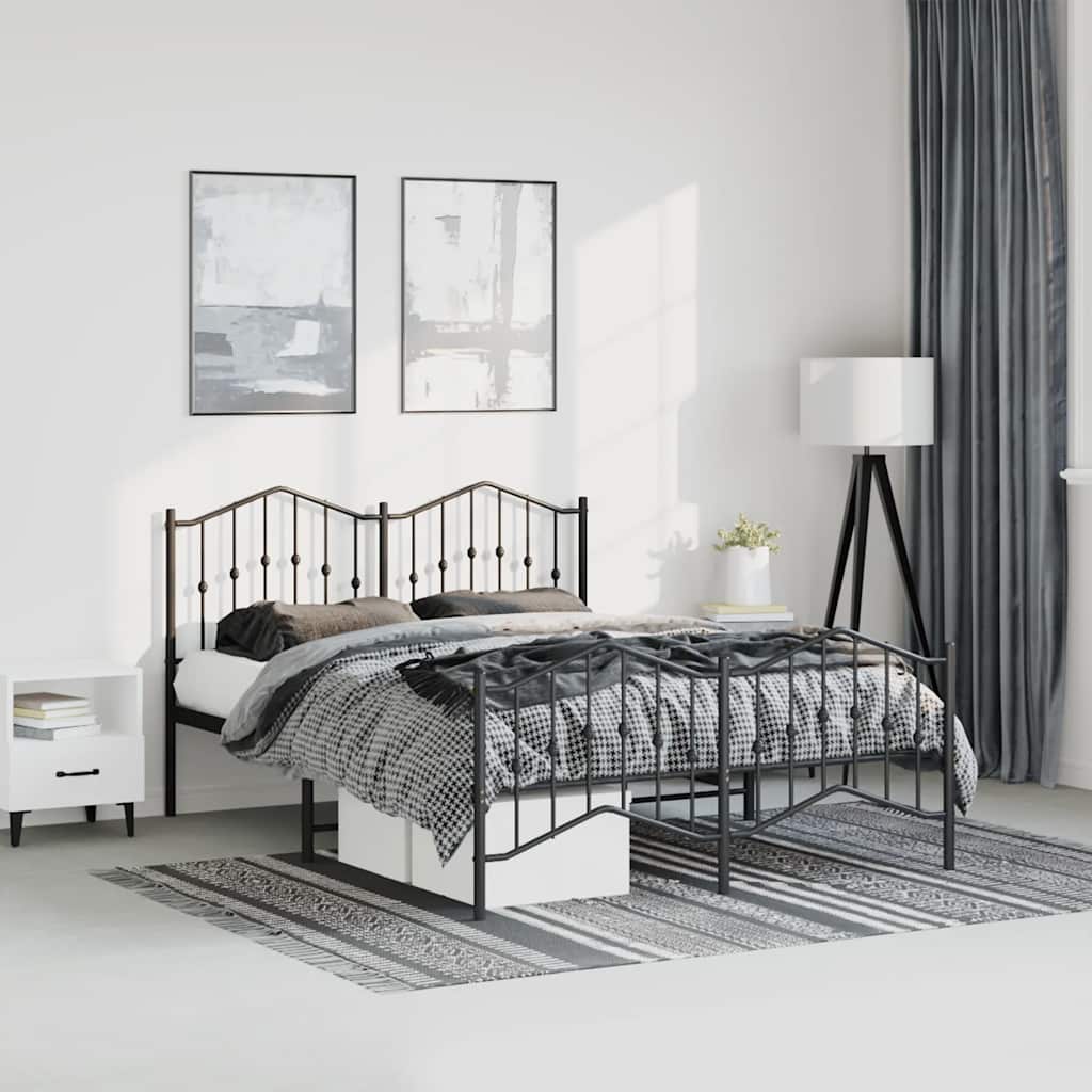Metal Bed Frame Without Mattress 90X200Cm
