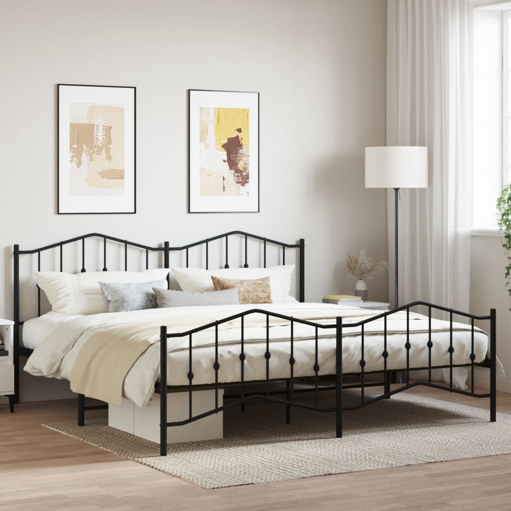 Metal Bed Frame Without Mattress 90X200Cm
