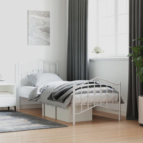 Metal Bed Frame Without Mattress 90X200Cm