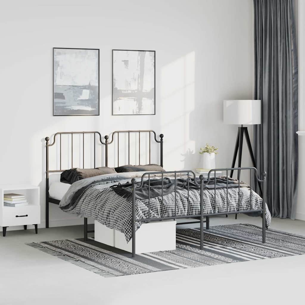 Metal Bed Frame Without Mattress 100X190Cm