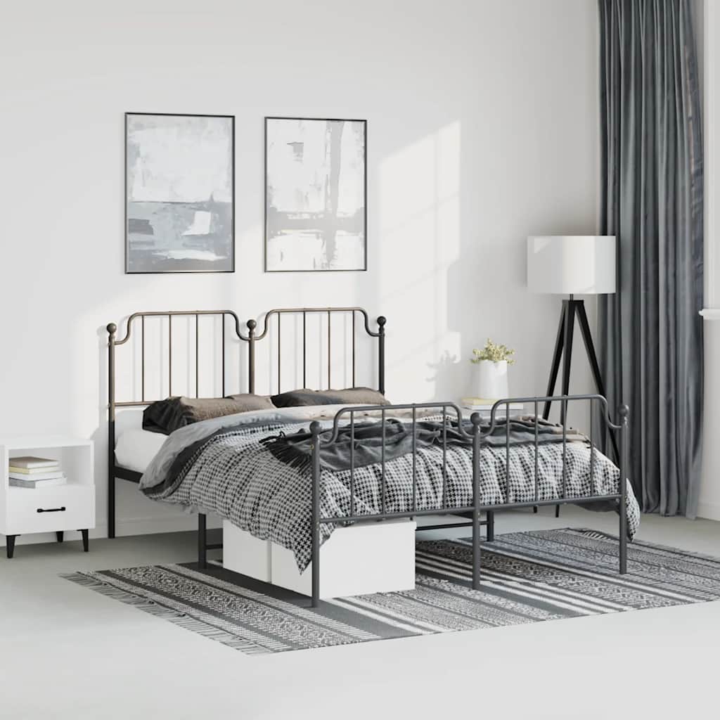 Metal Bed Frame Without Mattress 100X190Cm