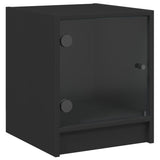 Bedside Cabinet With Glass Door 35X37X42 Cm
