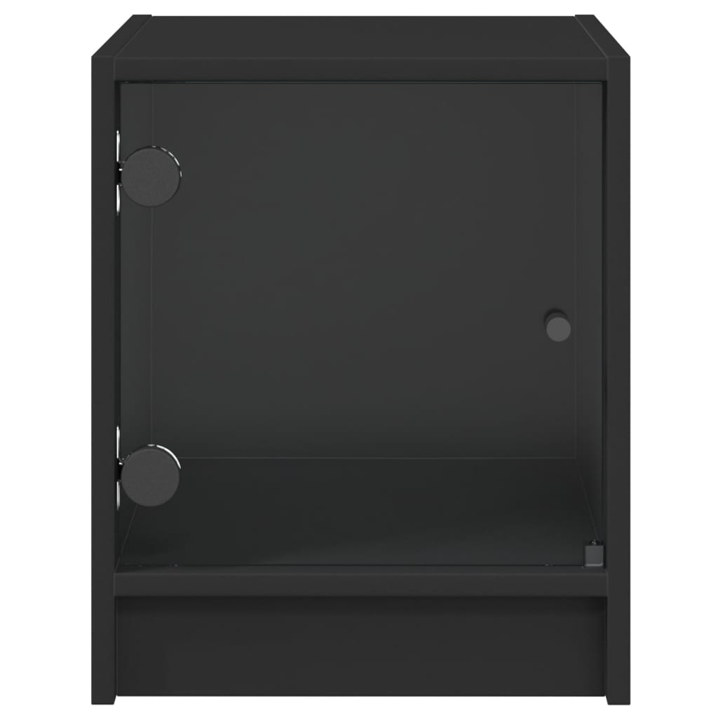 Bedside Cabinet With Glass Door 35X37X42 Cm