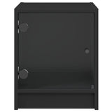 Bedside Cabinet With Glass Door 35X37X42 Cm