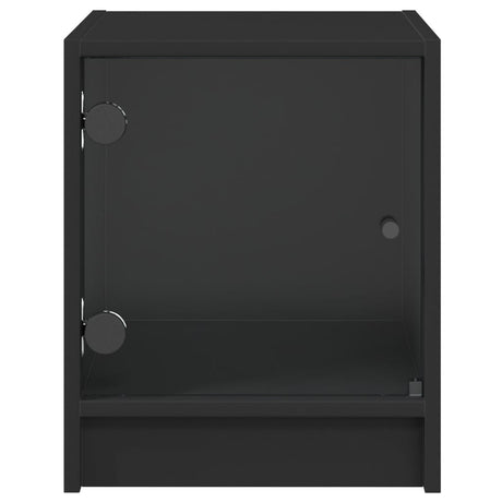 Bedside Cabinet With Glass Door 35X37X42 Cm