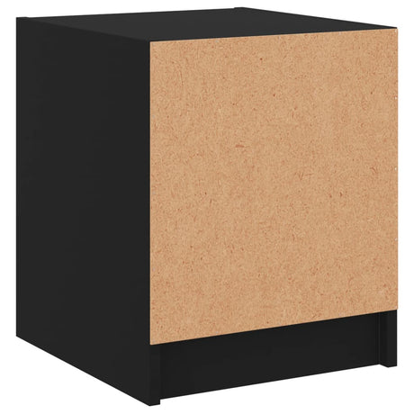 Bedside Cabinet With Glass Door 35X37X42 Cm