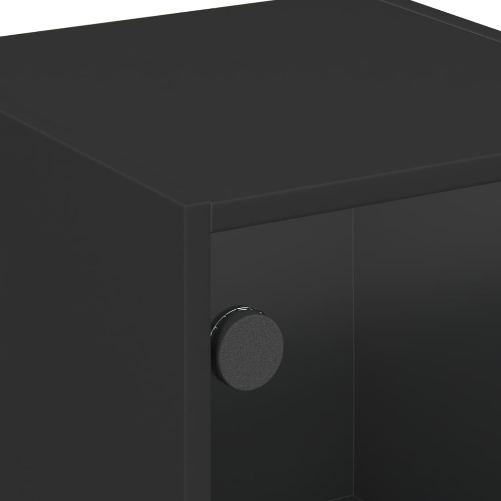 Bedside Cabinet With Glass Door 35X37X42 Cm