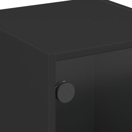 Bedside Cabinet With Glass Door 35X37X42 Cm