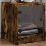 Bedside Cabinet With Glass Door 35X37X42 Cm