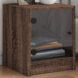 Bedside Cabinet With Glass Door 35X37X42 Cm