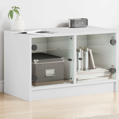 Tv Cabinet With Glass Doors 68X37X42 Cm
