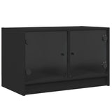 Tv Cabinet With Glass Doors 68X37X42 Cm