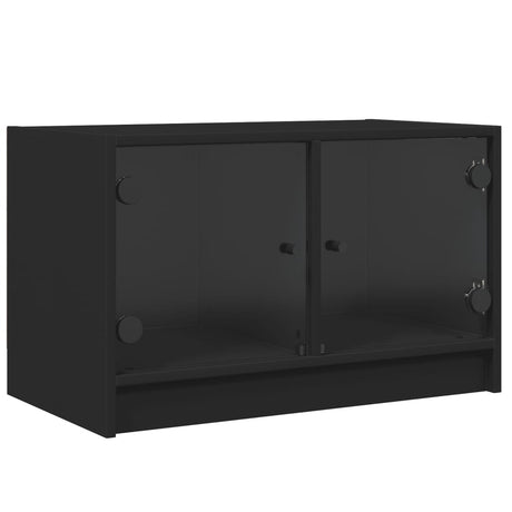 Tv Cabinet With Glass Doors 68X37X42 Cm