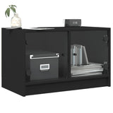 Tv Cabinet With Glass Doors 68X37X42 Cm