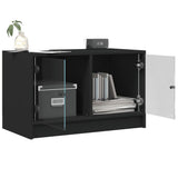Tv Cabinet With Glass Doors 68X37X42 Cm