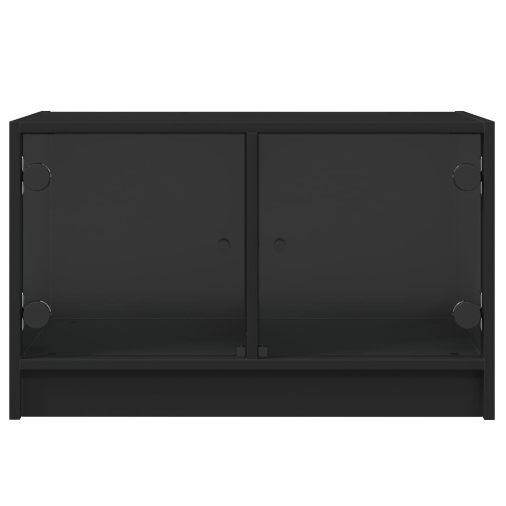 Tv Cabinet With Glass Doors 68X37X42 Cm