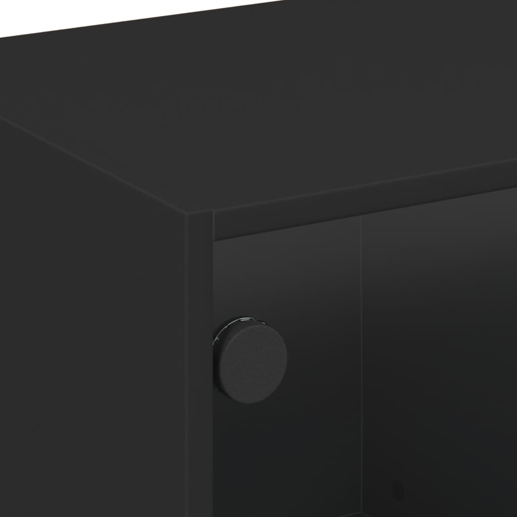 Tv Cabinet With Glass Doors 68X37X42 Cm