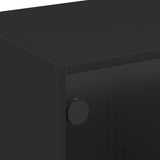 Tv Cabinet With Glass Doors 68X37X42 Cm