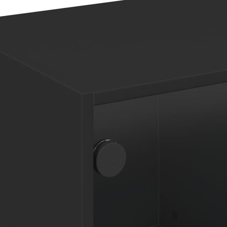 Tv Cabinet With Glass Doors 68X37X42 Cm