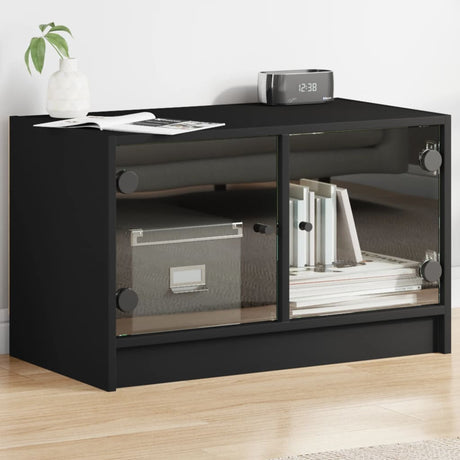 Tv Cabinet With Glass Doors 68X37X42 Cm