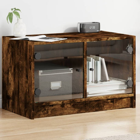 Tv Cabinet With Glass Doors 68X37X42 Cm