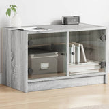 Tv Cabinet With Glass Doors 68X37X42 Cm