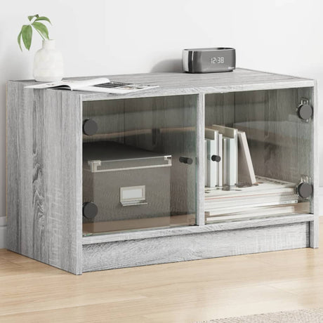 Tv Cabinet With Glass Doors 68X37X42 Cm
