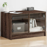 Tv Cabinet With Glass Doors 68X37X42 Cm
