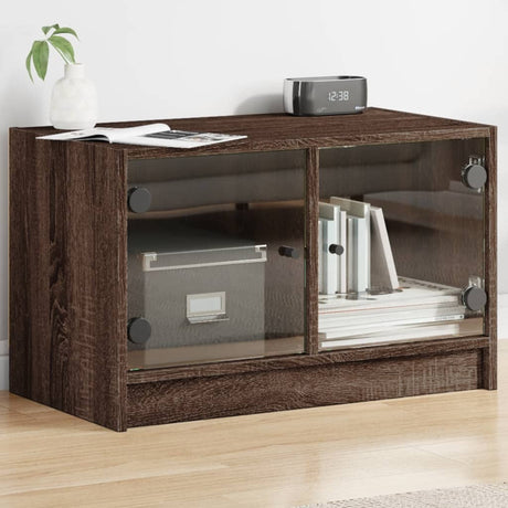 Tv Cabinet With Glass Doors 68X37X42 Cm