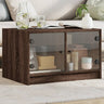 Coffee Table With Glass Doors 68X50X42 Cm