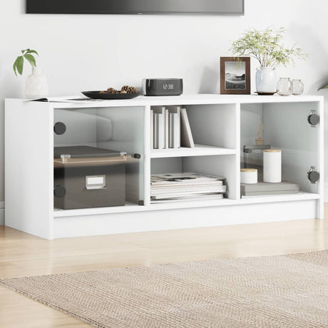 Tv Cabinet With Glass Doors 102X37X42 Cm