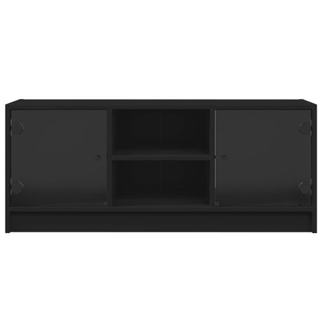 Tv Cabinet With Glass Doors 102X37X42 Cm