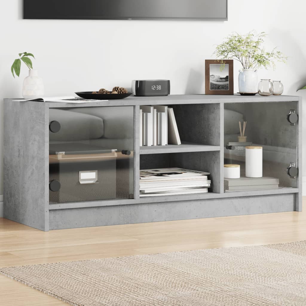 Tv Cabinet With Glass Doors 102X37X42 Cm