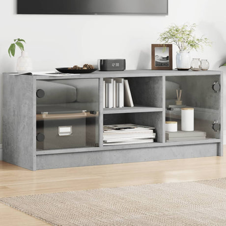 Tv Cabinet With Glass Doors 102X37X42 Cm