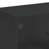 Side Cabinet With Glass Doors 68X37X75.5 Cm