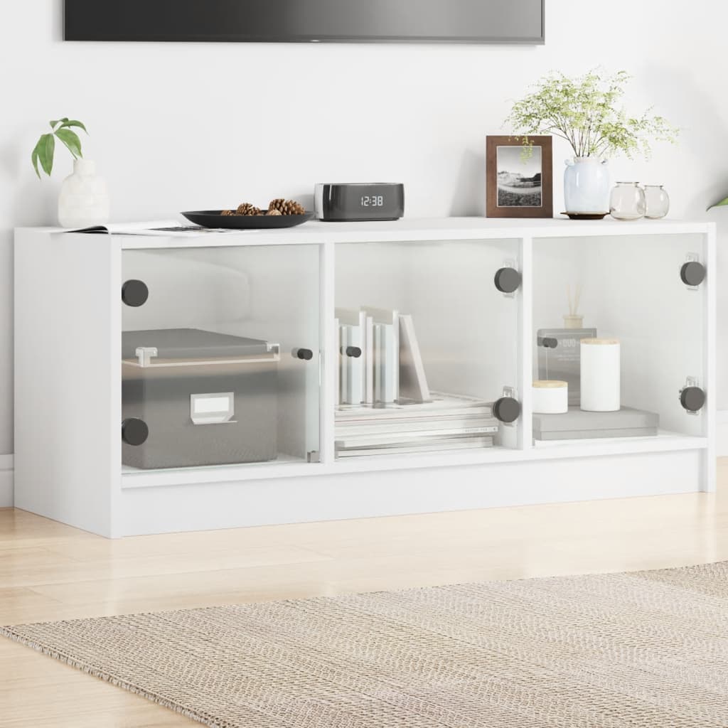 Tv Cabinet With Glass Doors 102X37X42 Cm