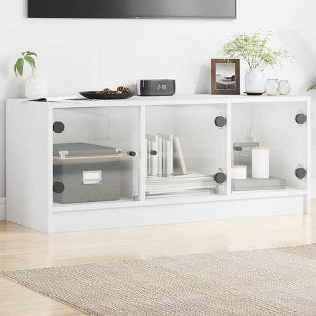 Tv Cabinet With Glass Doors 102X37X42 Cm