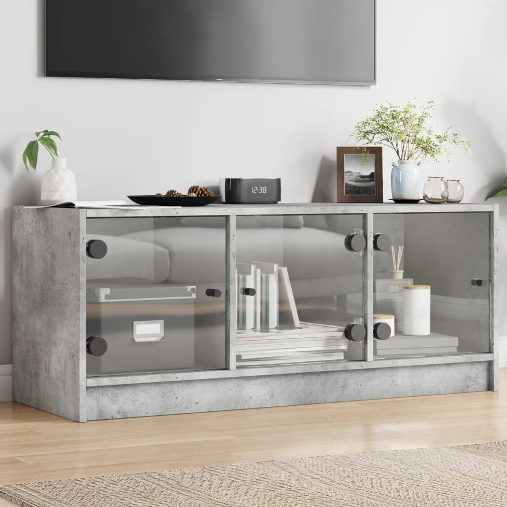 Tv Cabinet With Glass Doors 102X37X42 Cm