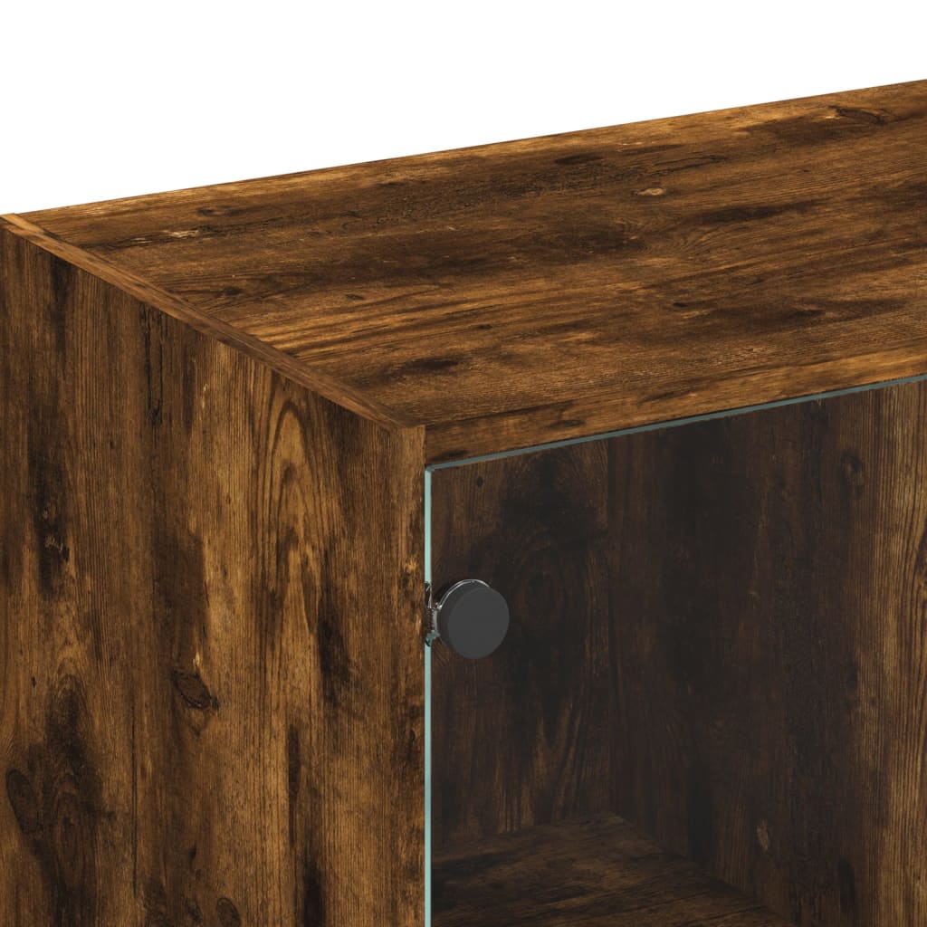 Tv Cabinet With Glass Doors 102X37X42 Cm