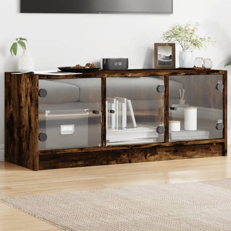 Tv Cabinet With Glass Doors 102X37X42 Cm