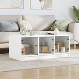 Coffee Table With Glass Doors 102X50X42 Cm