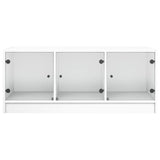 Coffee Table With Glass Doors 102X50X42 Cm