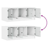 Coffee Table With Glass Doors 102X50X42 Cm