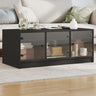 Coffee Table With Glass Doors 102X50X42 Cm