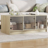 Coffee Table With Glass Doors 102X50X42 Cm