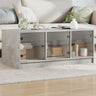Coffee Table With Glass Doors 102X50X42 Cm