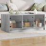 Coffee Table With Glass Doors 102X50X42 Cm