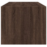 Coffee Table with Glass Doors Brown Oak 102x50x42 cm